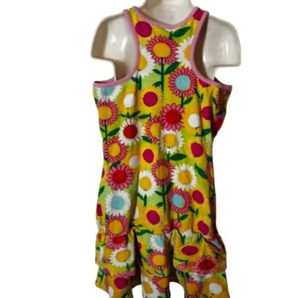 Lilly Pulitzer Girls‎ Terry Cloth Cover-Up Dress Size 8 Vintage Floral Tiered